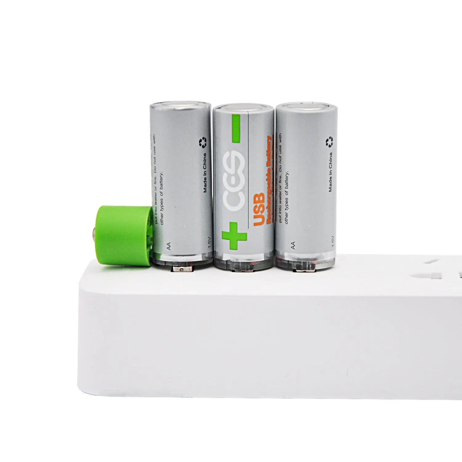 CES U501 USB fast charge AA lithium battery silver green with constant voltage and overcharge protection