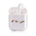 Transparent plastic AirPods protective cover showing compatibility with Apple AirPods and AirPods Pro cases