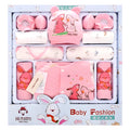 Radish rabbit pink padded baby clothes multi-piece set for newborn winter wear