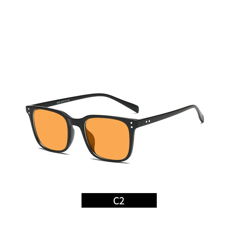 Orange lens colour changing anti-blue light glasses with a TR90 frame.