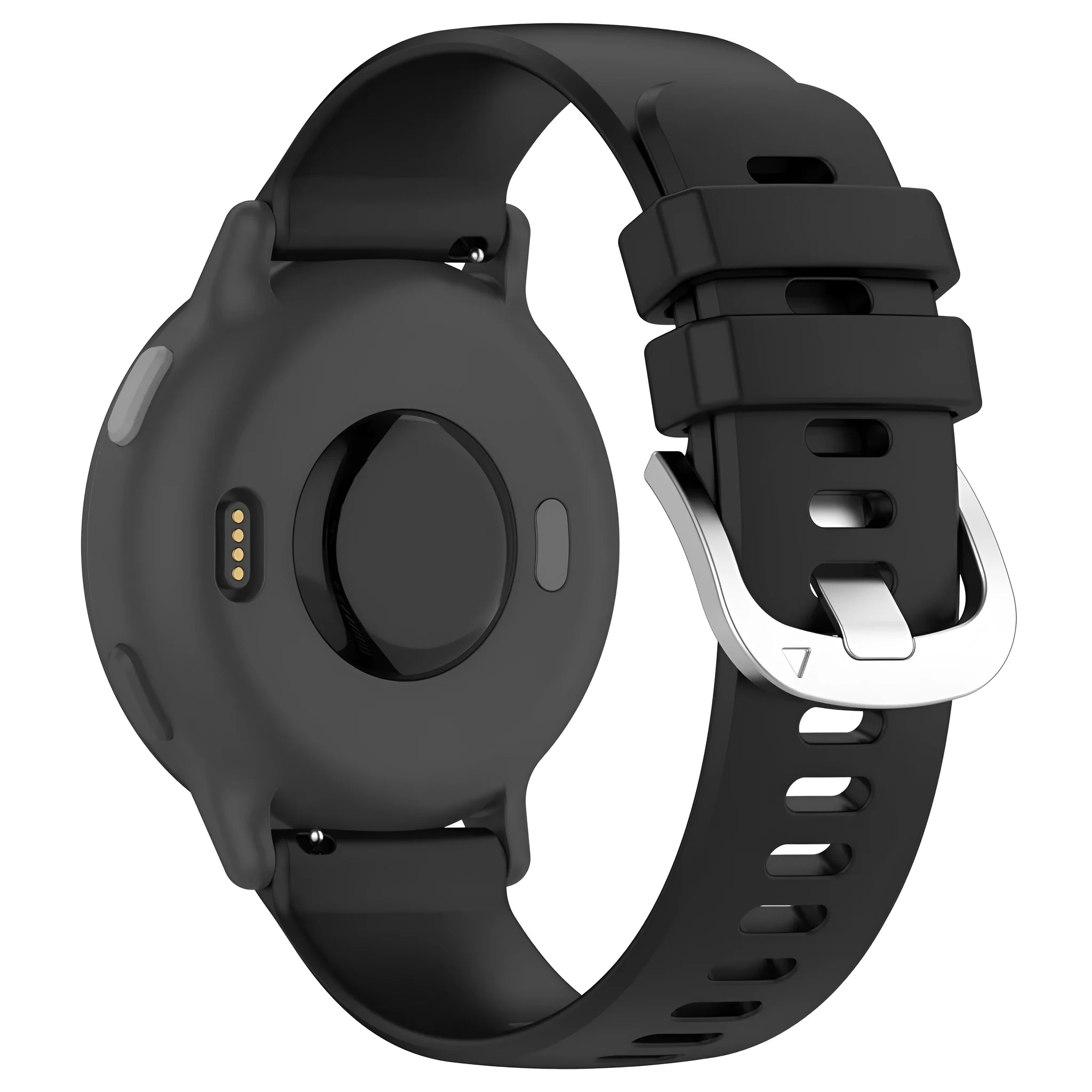 Jiaming watch silicone sports strap in glossy finish showing colour and width options