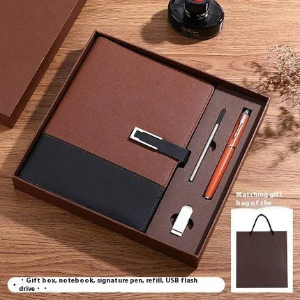 A5 notebook with pu leather cover in multiple colour options including brown, black, green, blue, and red.