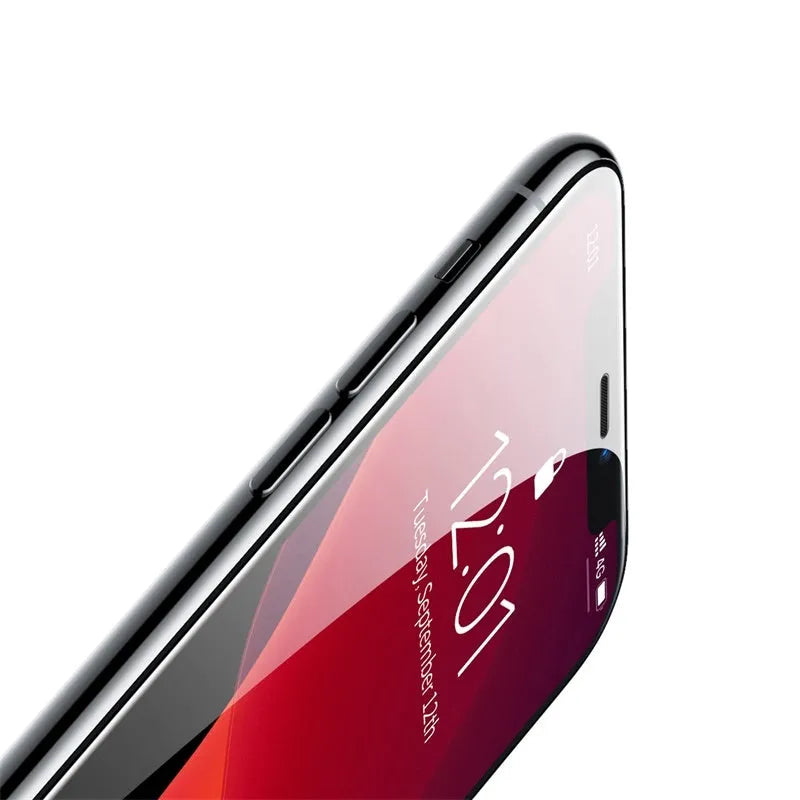 0.23mm curved tempered film for iPhone X XS 11 Pro 5.8in, black glass PET screen protector with applicator
