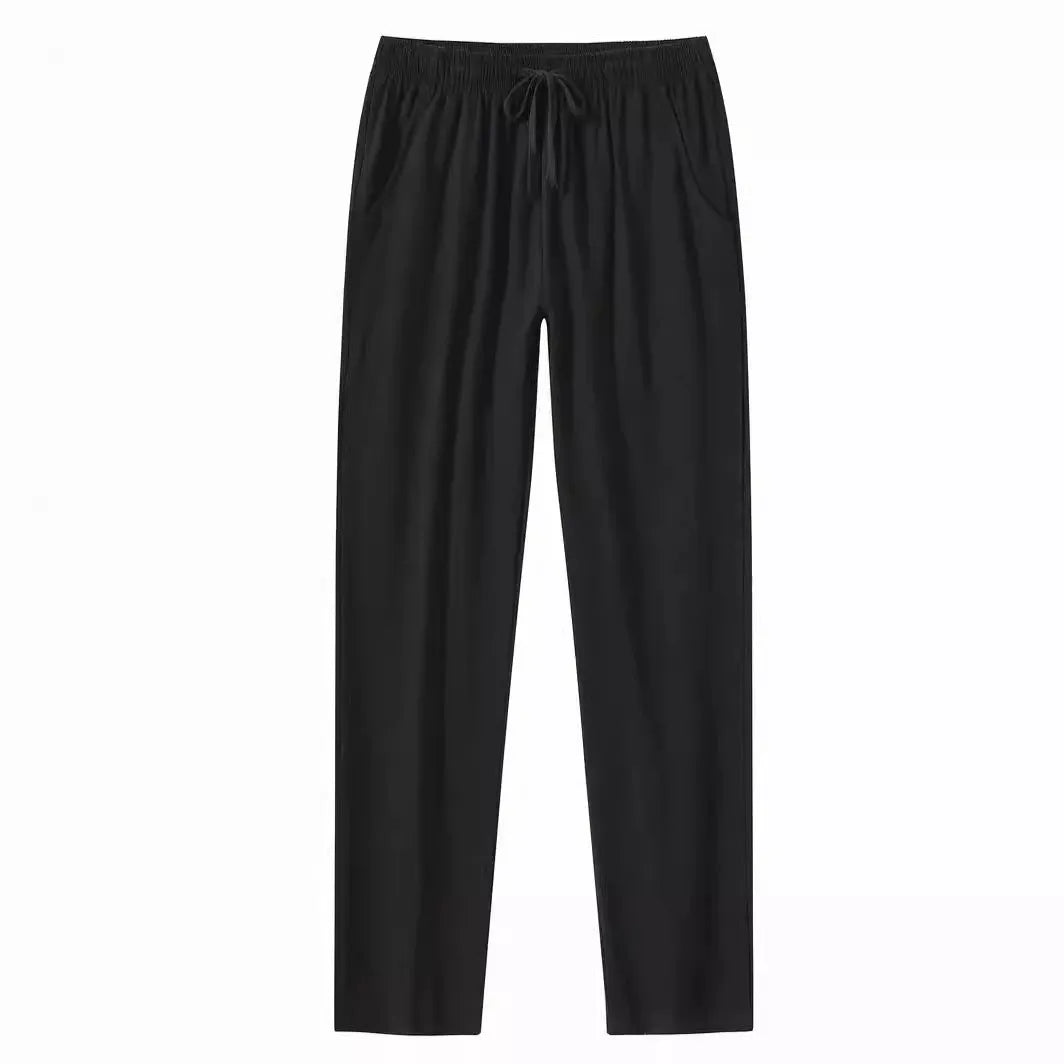 Men's cotton linen beach trousers in loose fit with European sizing options