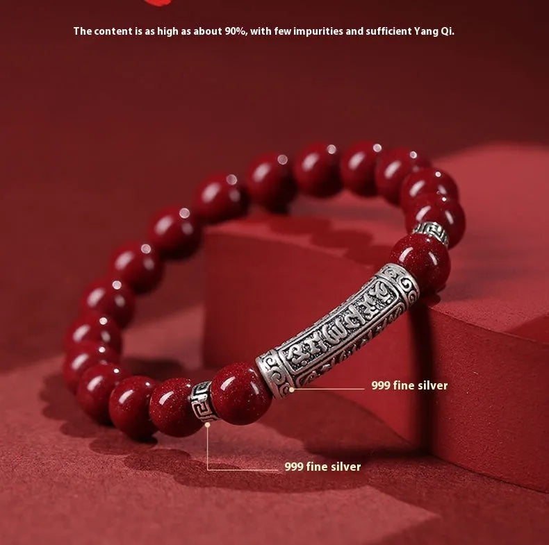 Cinnabar sandstone bracelet with manual craftsmanship in Purple Gold Sand or Emperor Sandstone colours