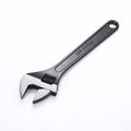 High carbon steel adjustable open-end wrench showing adjustable jaw mechanism and ergonomic handle.