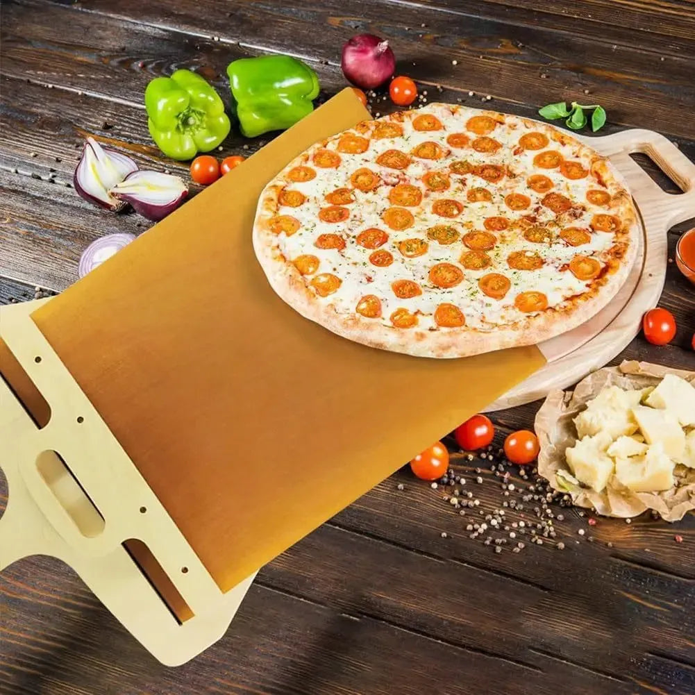 55cm long pizza transfer shovel with hanging hole and non-stick food-grade PP surface