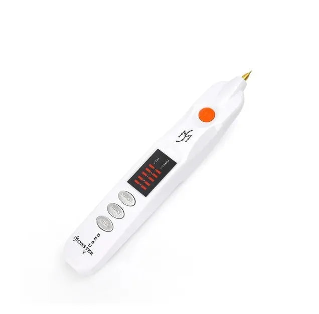 Multifunctional beauty instrument in white, with charging cable and EU/US plug models