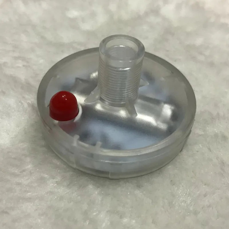 Colourful solar-powered LED valve light for mounting on a vehicle wheel hub.