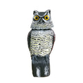 Decorative electric owl with rotating head in pastoral style, 16x15x38.5cm, for outdoor hunting animal model display