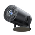 P300 Android 110 HD 1080p portable home theater projector in black with remote control and multi-region plugs