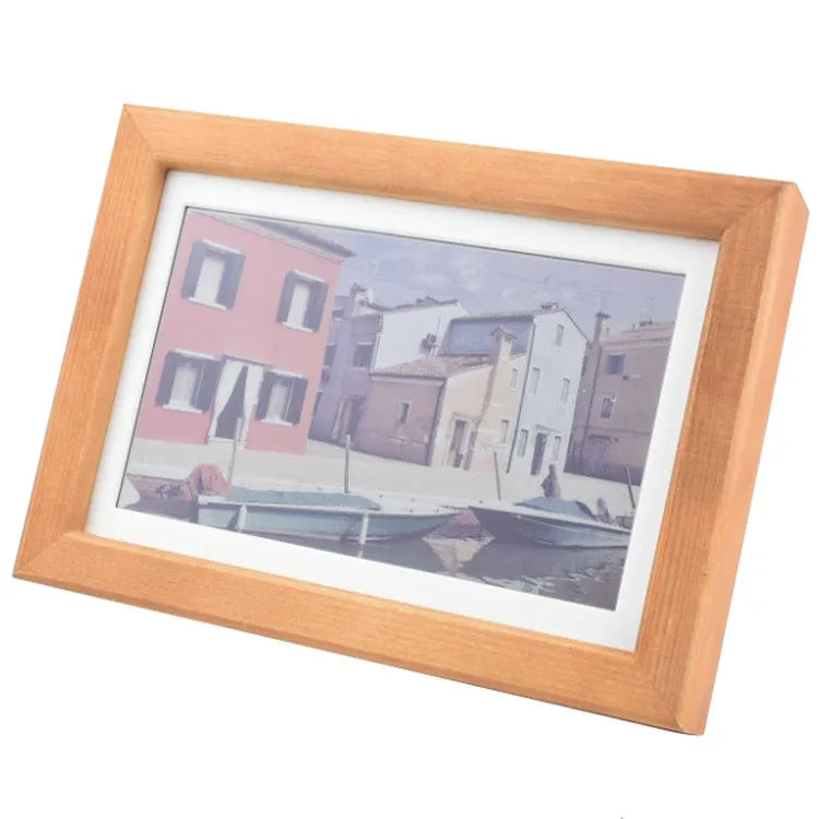 73-inch solid wood digital photo frame with rainbow band and e-ink screen 800x480 resolution
