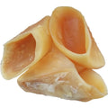 Natural cowhide hoof shell shaped dog chew treat for small and large breeds.