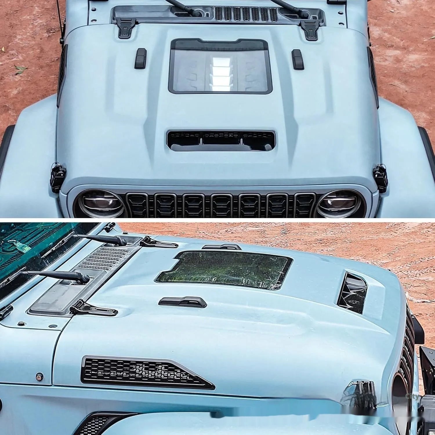 Steel engine cover for 2018-2025 Jeep Wrangler black finish