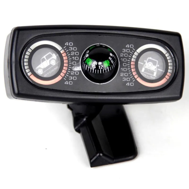 Black car guide ball balancer inclination meter with self-adhesive base compact design