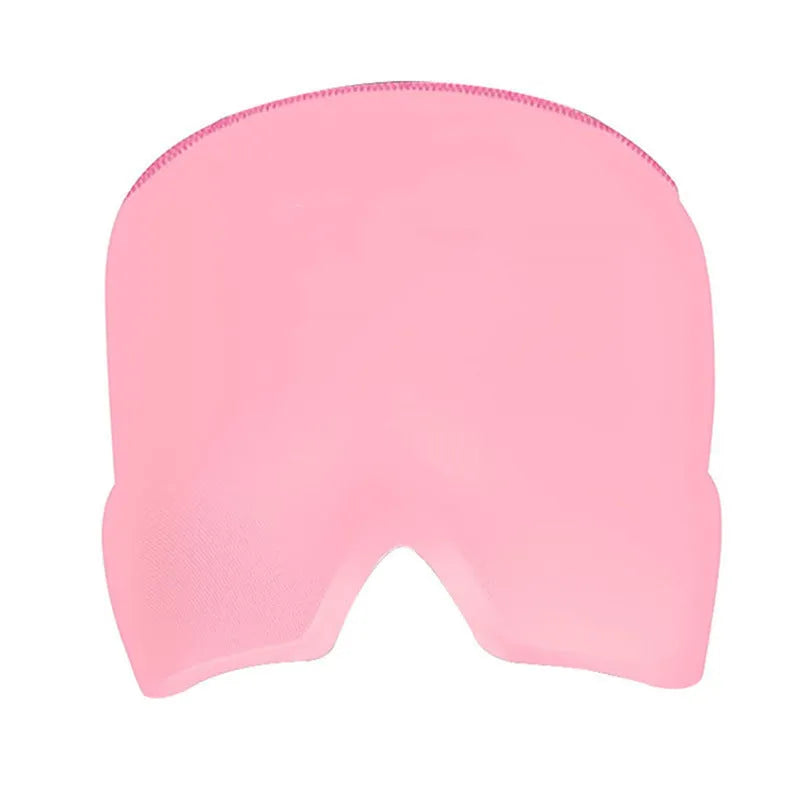 Black ice gel headache relief eye mask shown on a white background.