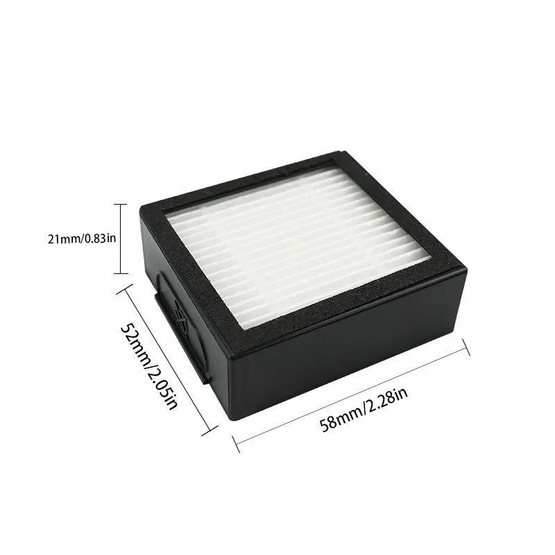 Robot vacuum accessory set for iRobot J7 and Combo J9: roller brush pair, filter screen, side brush.