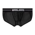Men's ice silk mesh triangle underwear in solid colours with quick-drying breathable design