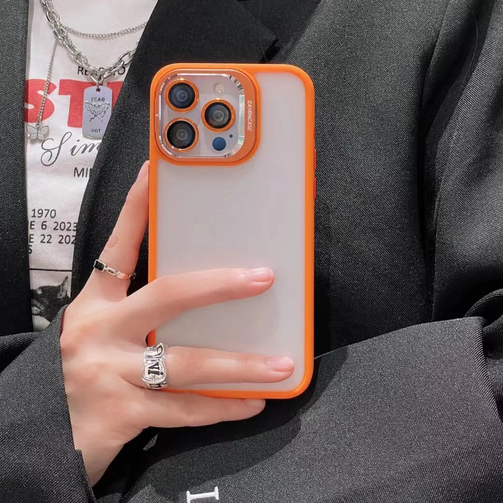 Fashion skin-touch matte silicone phone case for Apple iPhone with built-in bracket in titanium gray