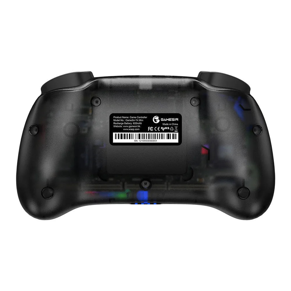 Six-axis Bluetooth handle for Switch and PC in black or white with dual motors and 600 mAh battery