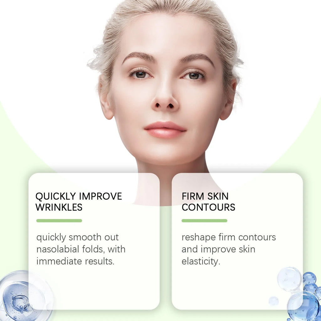 Two collagen and hyaluronic acid facial patches for skin firming care
