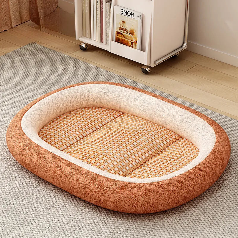 Removable cover pet nest with cotton filling in various size and colour options