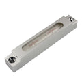 Small metal and glass mini strip spirit level with bubble vial.