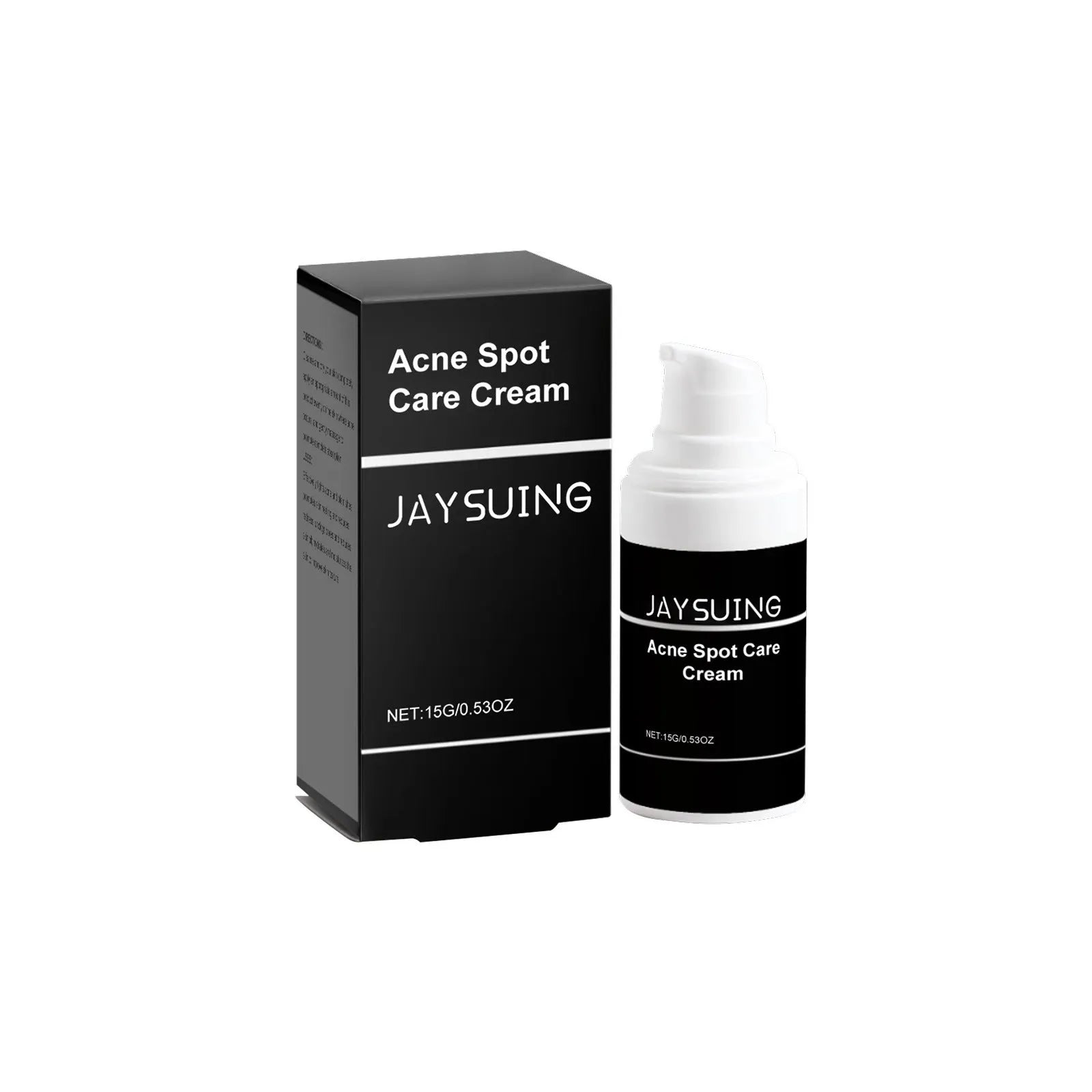 15g tube of acne cream with mint leaf and tea tree oil for facial spot treatment