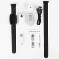 White thumb pet camera with silicone collar for cats, compact design on a collar