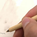 Kraft paper tube ballpoint pen QH-6030 with bullet 1.0mm tip on white background