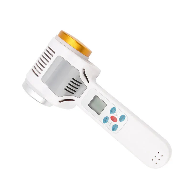 Hot and cold compress dual-use beauty instrument with blue light and red light facial massager for household skincare