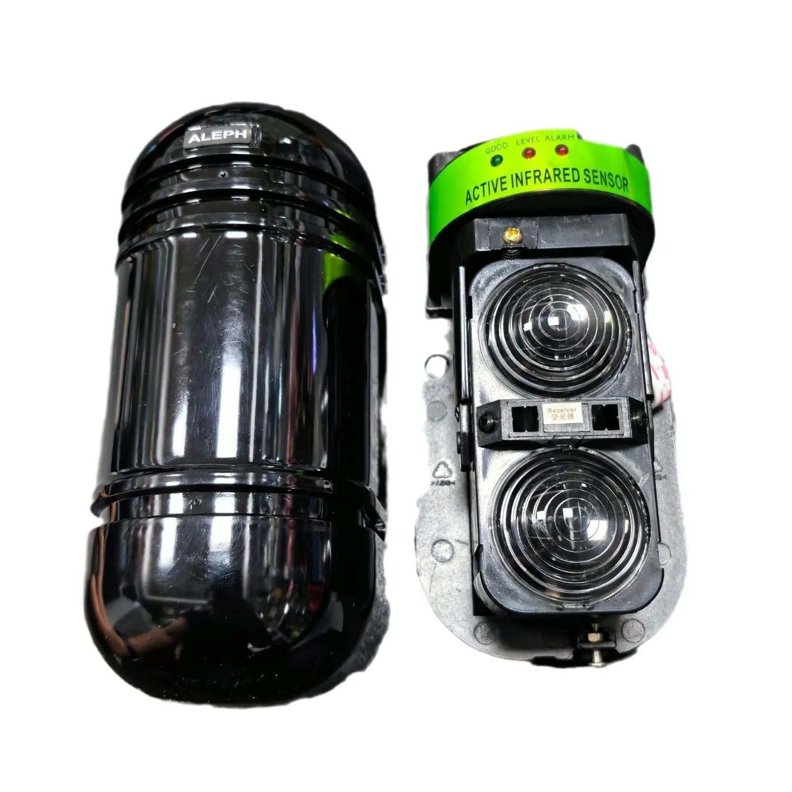 Black 2-beam infrared anti-theft alarm detector for perimeter security systems