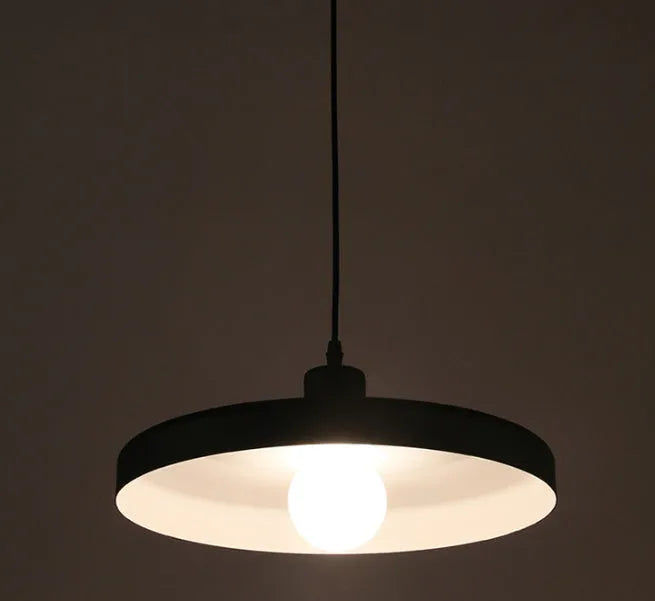 Aluminium alloy bar chandelier light fixture in black or white, shown in small, medium, and large diameters.