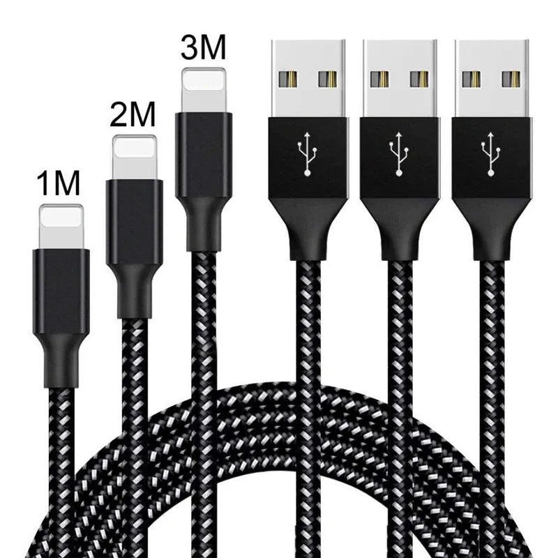 Braided Micro USB fast charging cable for Android phones in black and white colour.