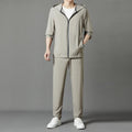 Korean version sun-protective clothing suit loose casual hooded outfit in grey blue black colours