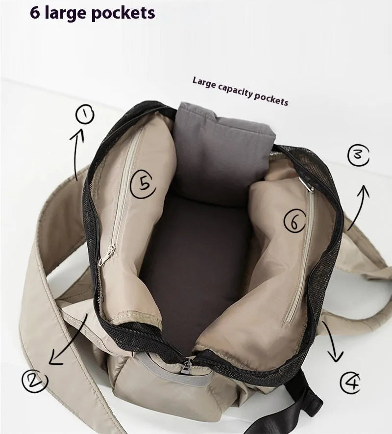 Apricot coloured cloth pet carrier bag for small animal transport