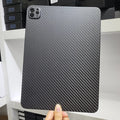 Real carbon fibre hard protective case for Apple iPad Pro 11 inch with embossed plaid design.