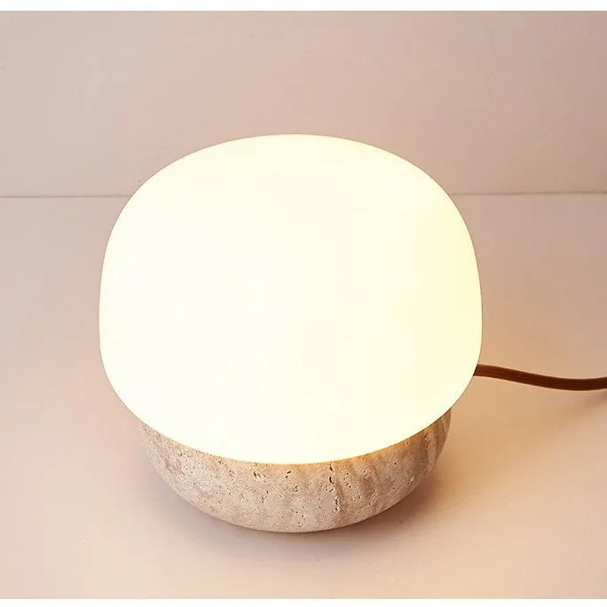 Cream colour retro creative bedside lamp with warm bulb measuring 18x17cm