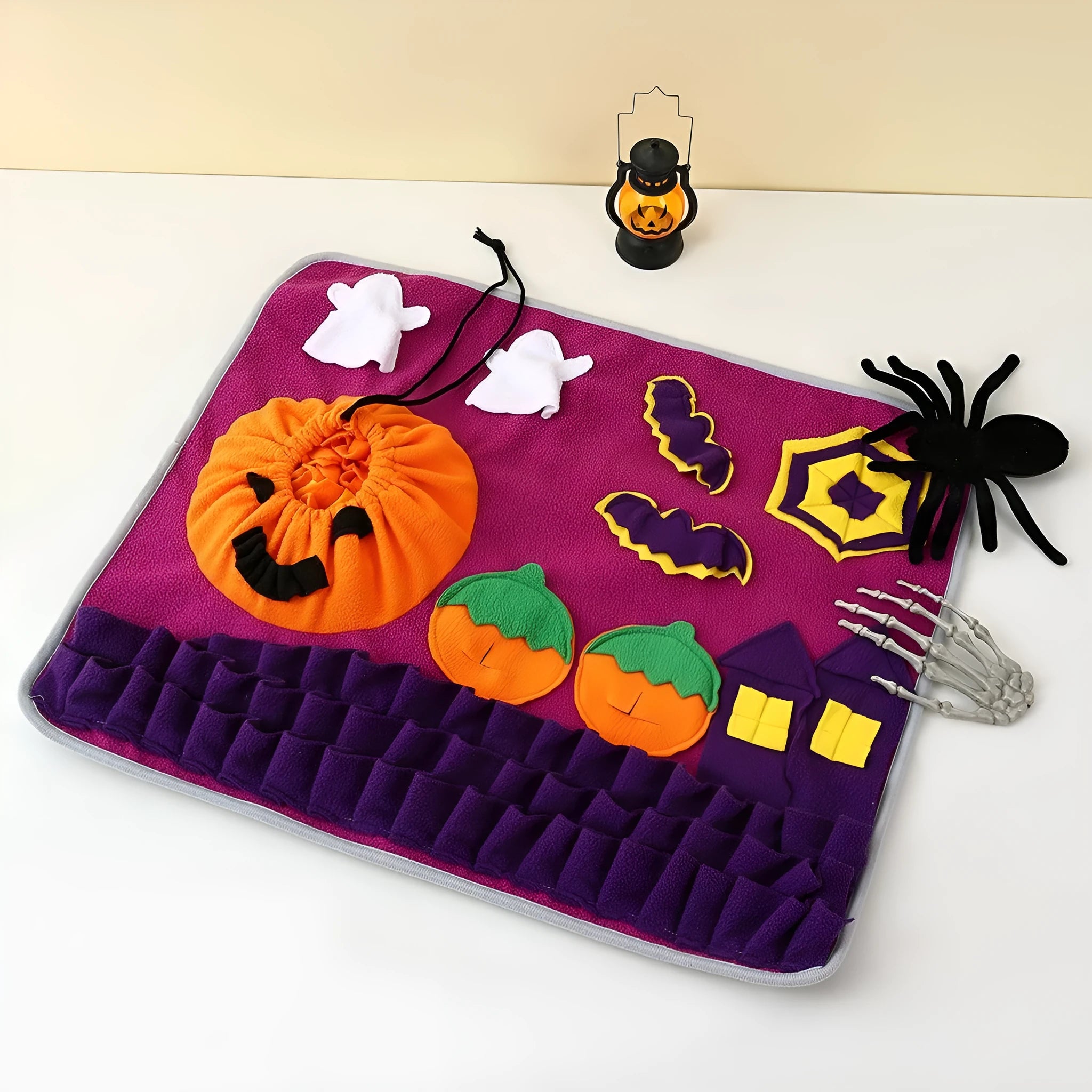 Halloween pet sniffing pad 50x60cm non-slip polar fleece cloth dog and cat toy