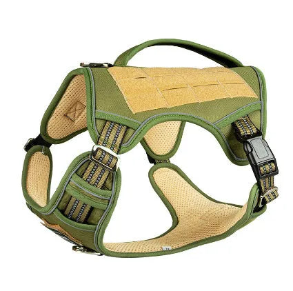 Tactical working dog chest strap in Oxford cloth, shown in camouflage colour