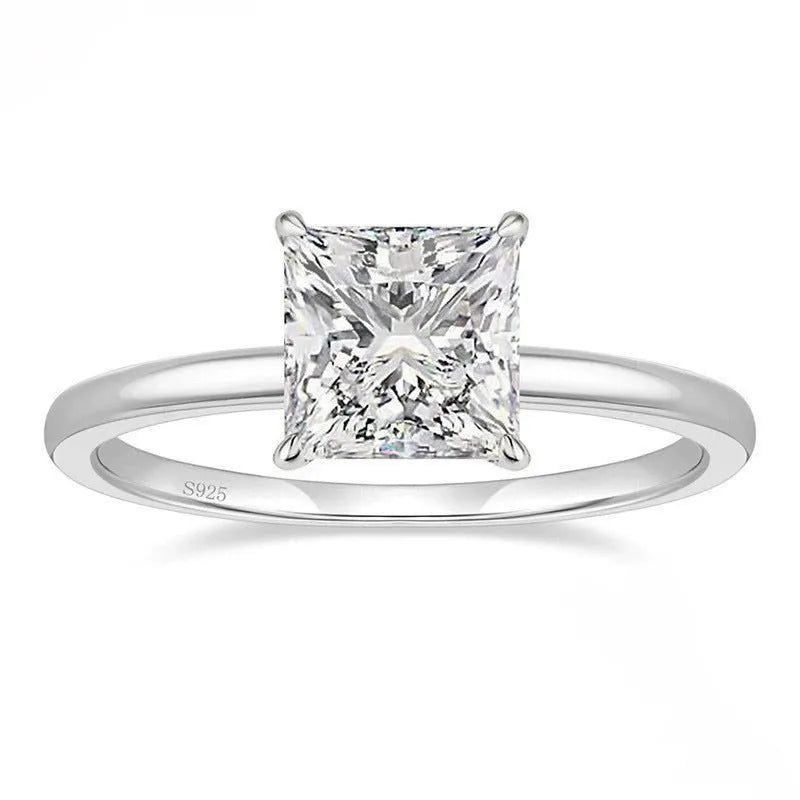 925 sterling silver geometric round ring for women in silver, gold, and rose gold colour options.