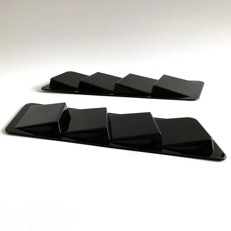 Universal car combined modification tuyere in bright black PP plastic for side exterior decoration