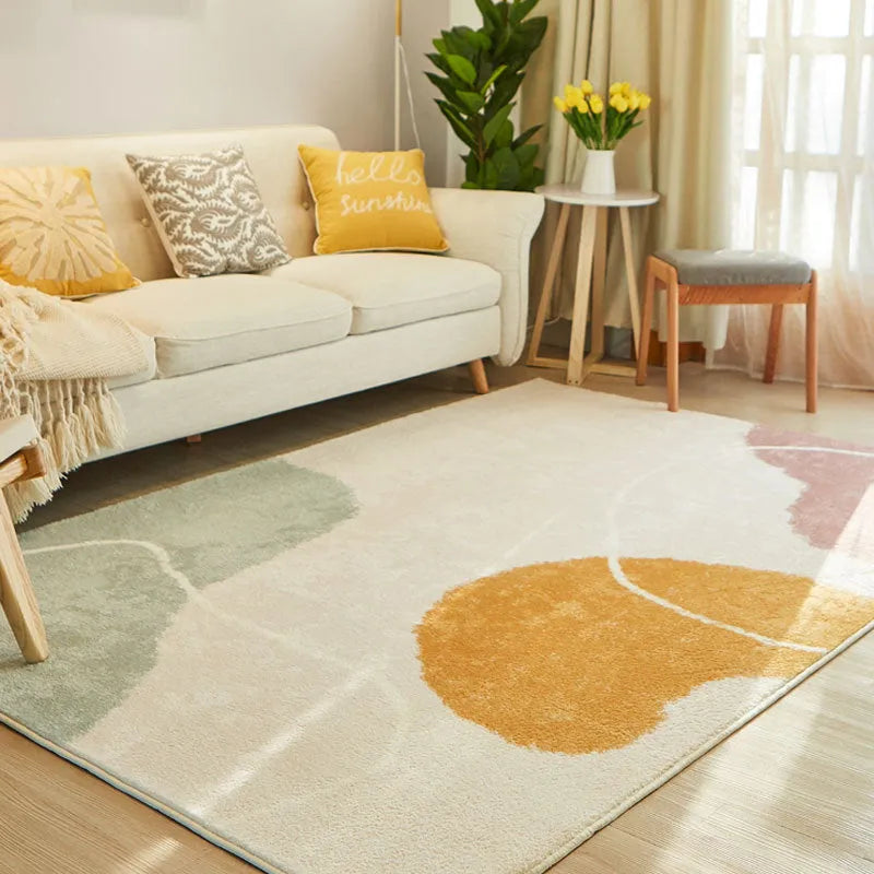 Rectangular machine-woven carpet in a soft colour, available in multiple sizes for living room or bedroom floor