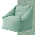 Single fabric leisure chair in mint green, 66x66x70cm compact size, for bedroom or living room use