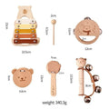 Wooden Orff instrument set for young children including percussion pieces like ringdrum and soundboard