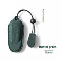 Suede car key cover in Cement Gray, Dark Green, Light Gray, and Orange colour options.