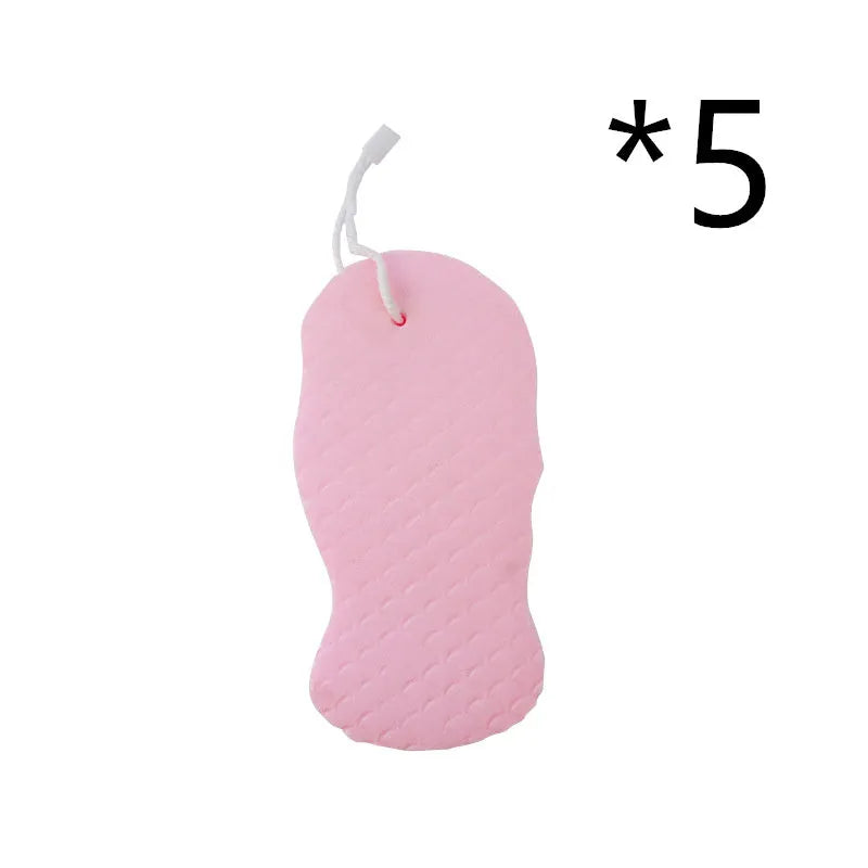 3D fish scale pattern bath sponge in white, grey, pink or light blue colours for gentle exfoliation