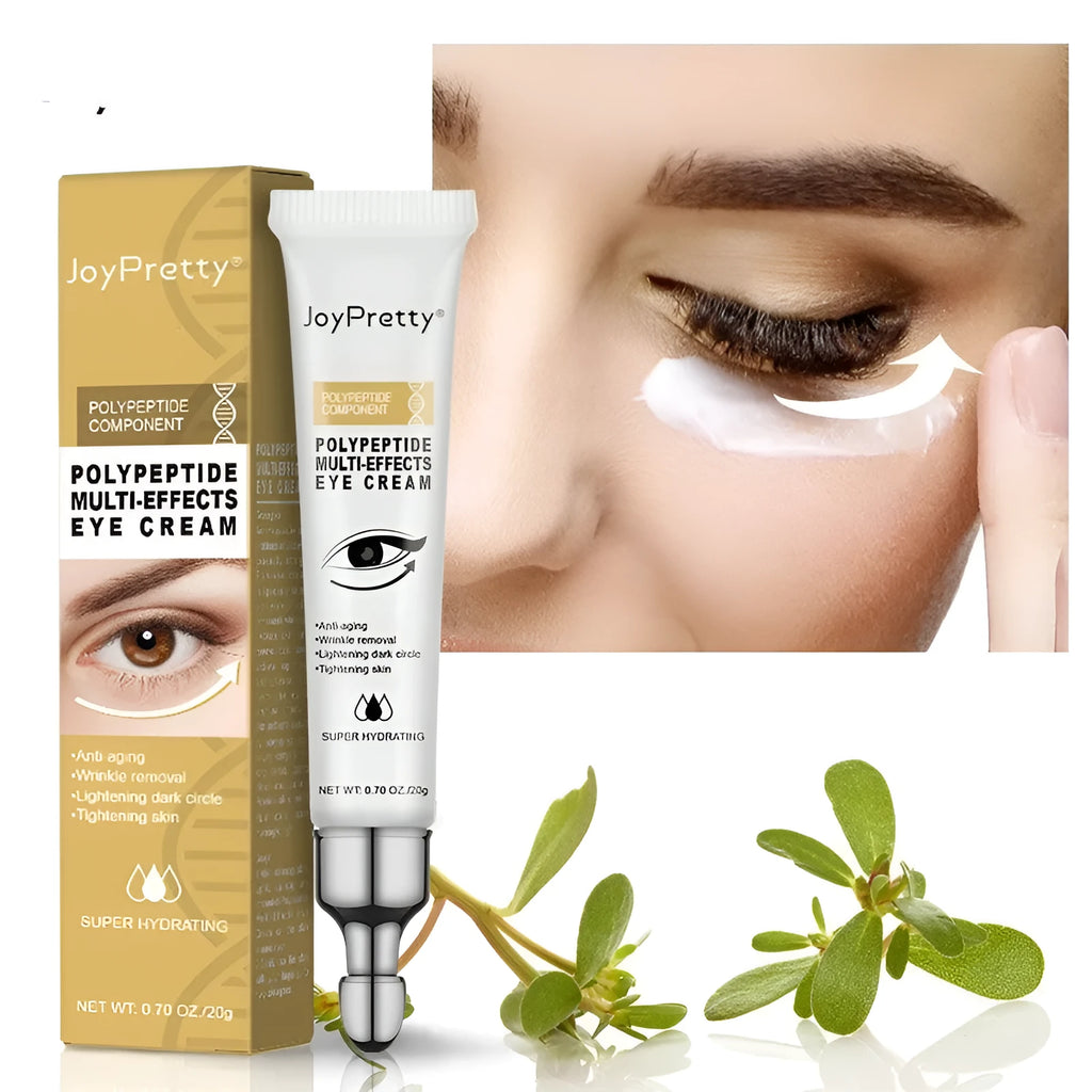 Tube of 20g peptide eye cream for dark circles and puffiness reduction.