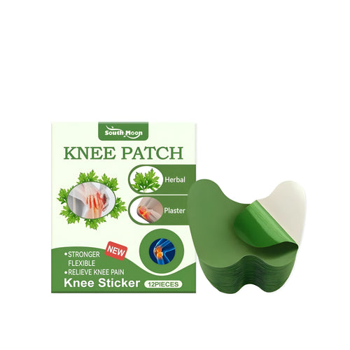Ai Cao Knee Care Patch pack of 12 herbal stickers with wormwood ginger cinnamon safflower for joint relief
