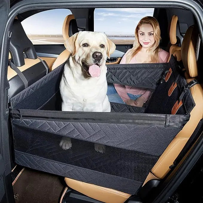 Large grey waterproof dog bed with raised sides, measuring 56x56x40 cm.